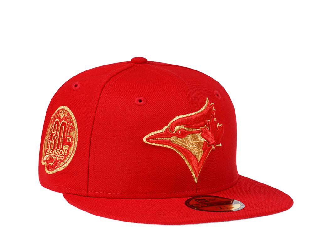 New Era Toronto Blue Jays 30th Season Scarlet Gold Edition 59Fifty Fitted Hat