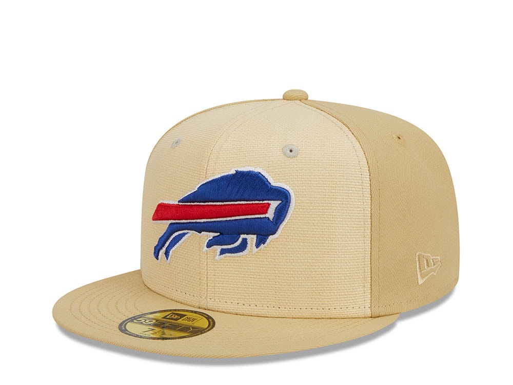 New Era Buffalo Bills Pro Bowl Hawaii 1988 Raffia Front Vegas Gold Edition 59Fifty Fitted Hat