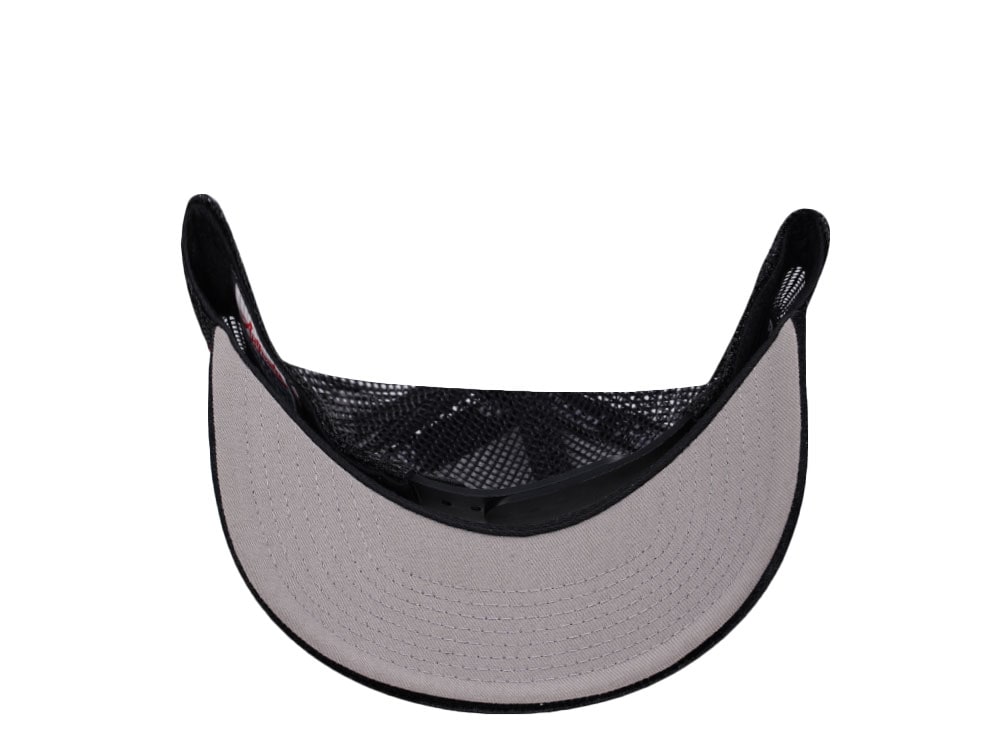 Good Hats Day Of The Dead Black Velour Trucker Snapback Hat