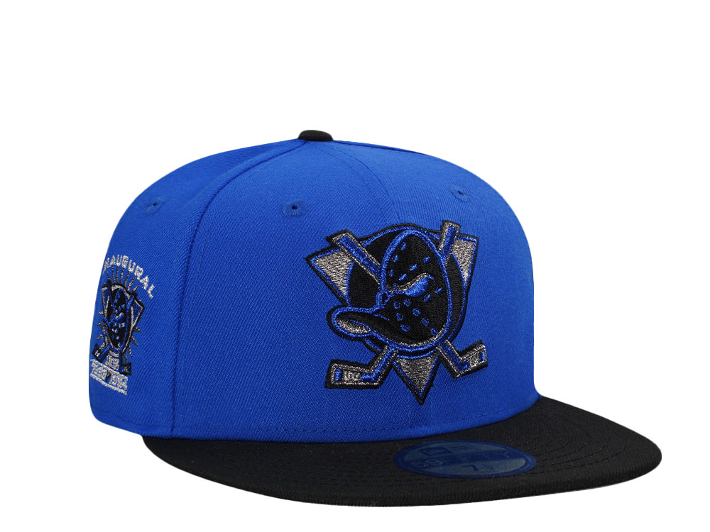 New Era Anaheim Ducks Inaugural Season Metallic Fade Obsidian Two Tone Edition 59Fifty Fitted Cap