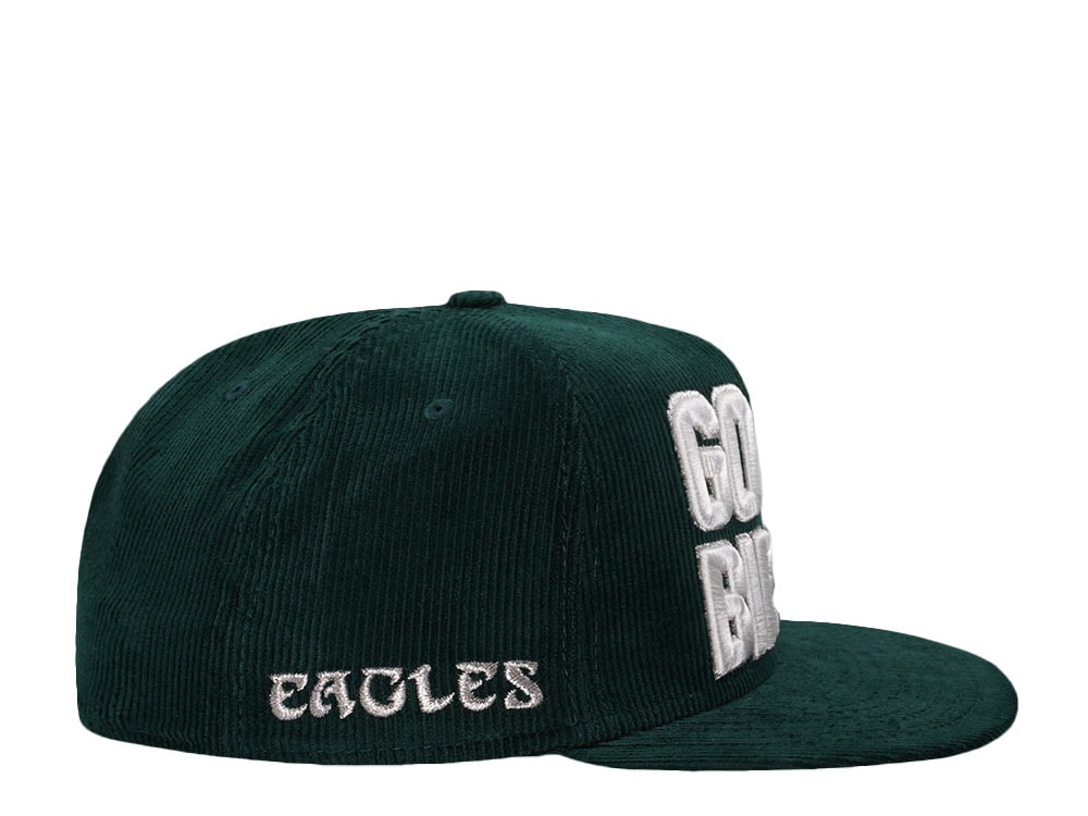 New Era Philadelphia Eagles Go Birds Corduroy Throwback Edition 59Fifty A Frame Fitted Hat