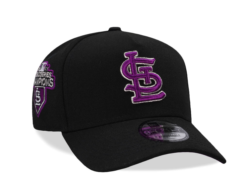 New Era St. Louis Cardinals World Series Champions 2011 Black Prime Edition 9Forty A Frame Snapback Cap
