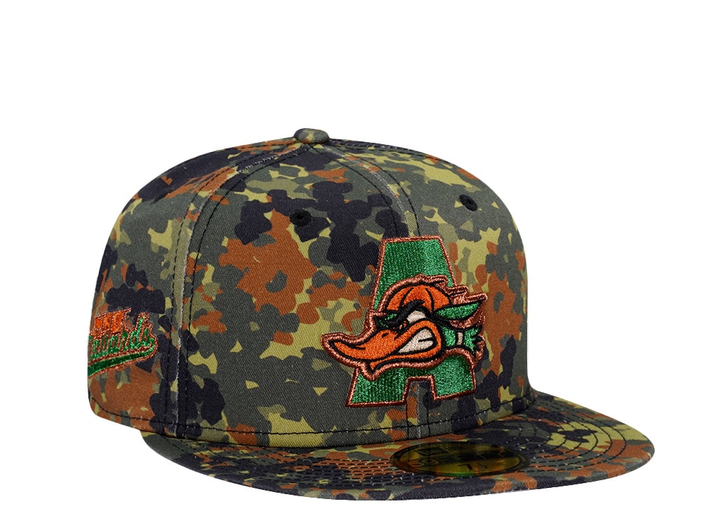 New Era Arkansas Travelers Mad Mallards Flecktarn Copper Edition 59Fifty Fitted Hat