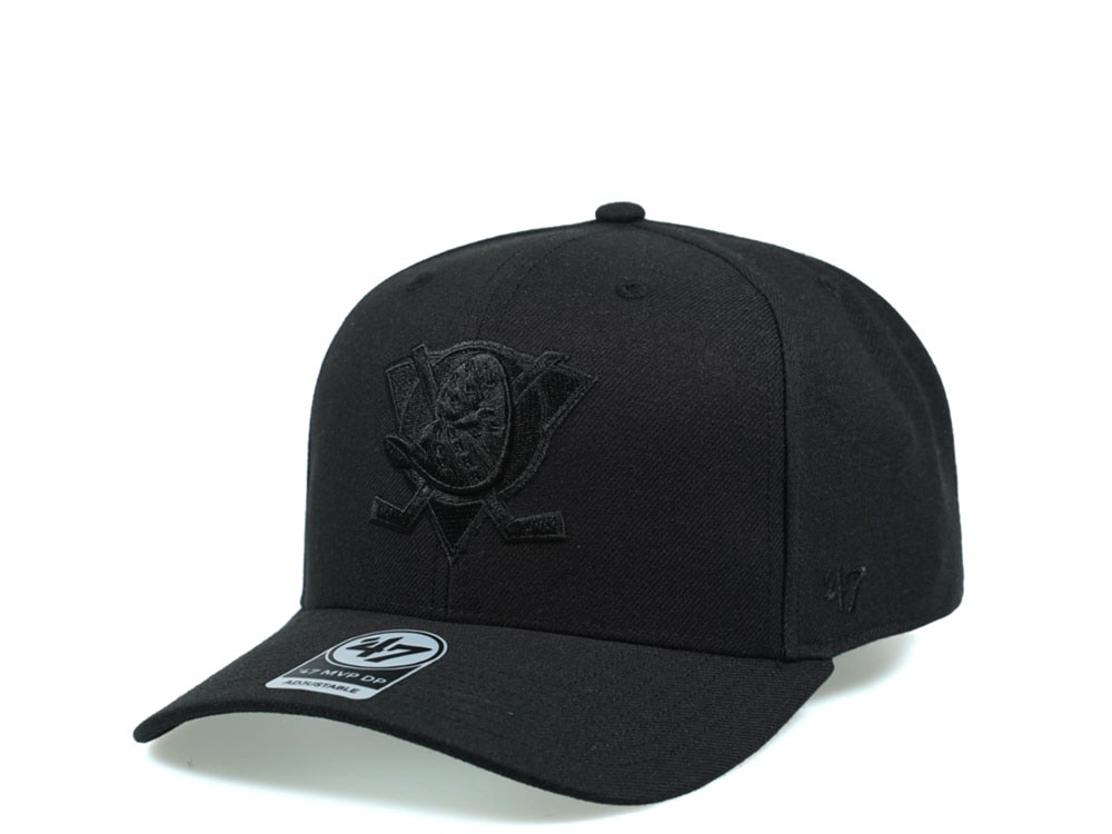 47Brand Anaheim Ducks Cold Zone Classic DP All Black Snapback Hat