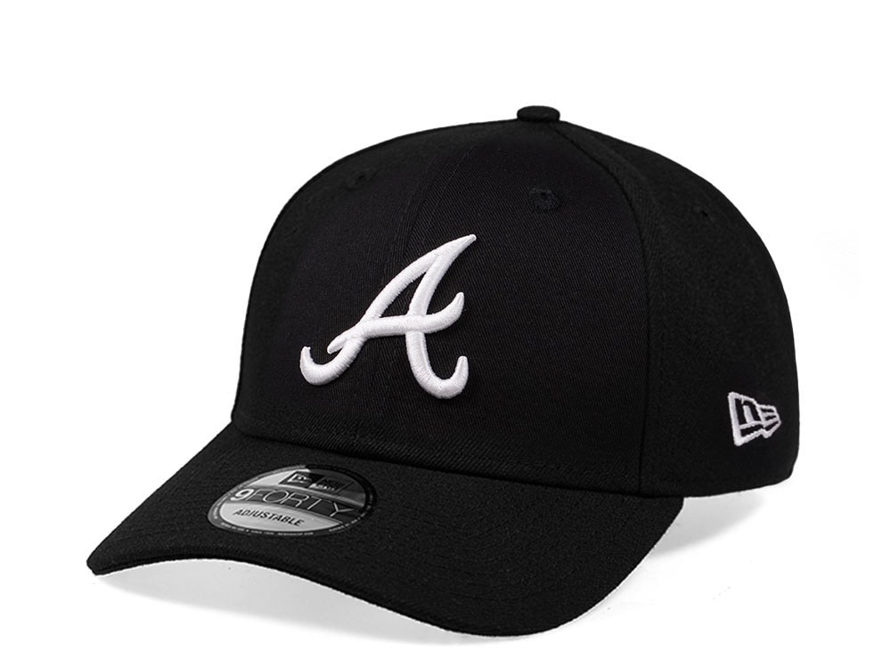 New Era Atlanta Braves Black and White Edition 9Forty Snapback Hat