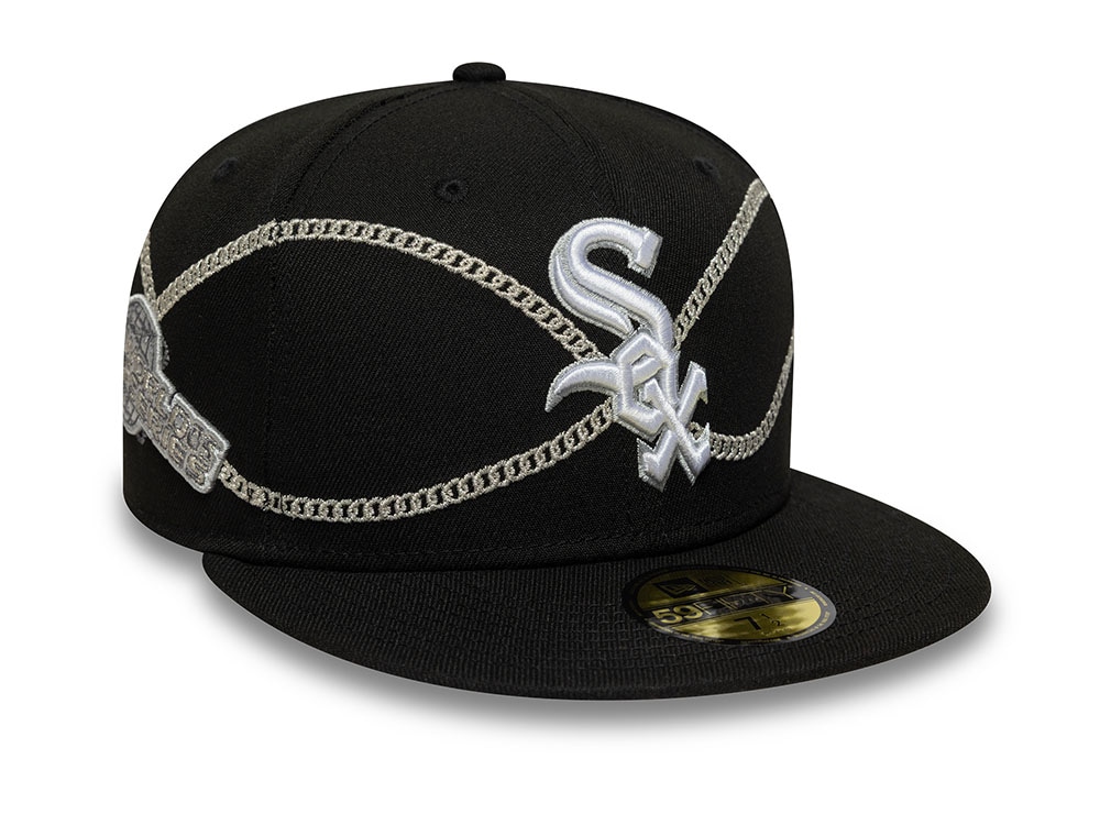 New Era Chicago White Sox Chain Wrap Black Edition 59Fifty Fitted Cap