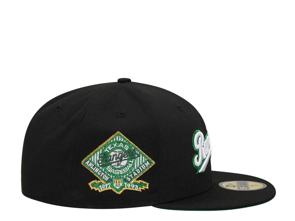 New Era Texas Rangers Arlington Stadium Black Dome Metallic Edition 59Fifty Fitted Hat