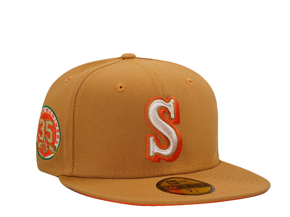 New Era Seattle Mariners 35th Anniversary Panama Orange Edition 59Fifty Fitted Hat