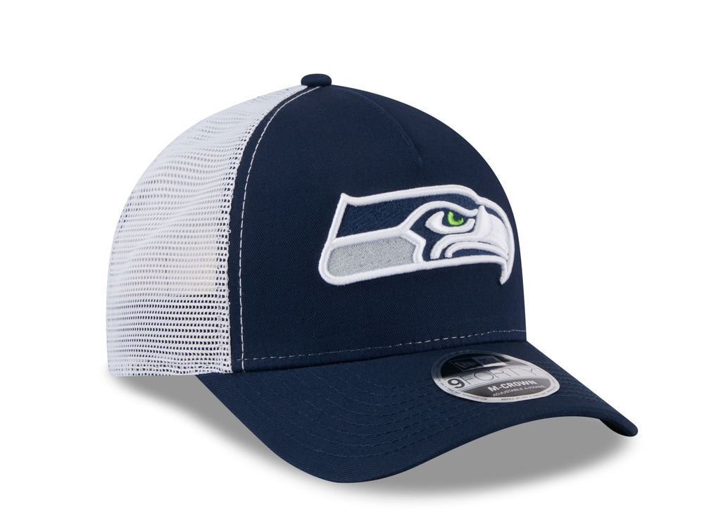New Era Seattle Seahawks Official Team Color Edition 9Forty M Crown A Frame Trucker Snapback Cap