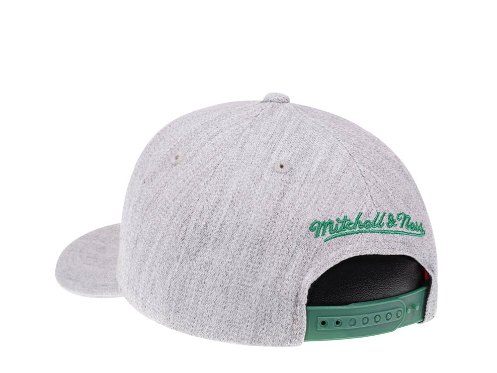 Mitchell & Ness Boston Celtics Heather Gray Red Line Flex Snapback Hat