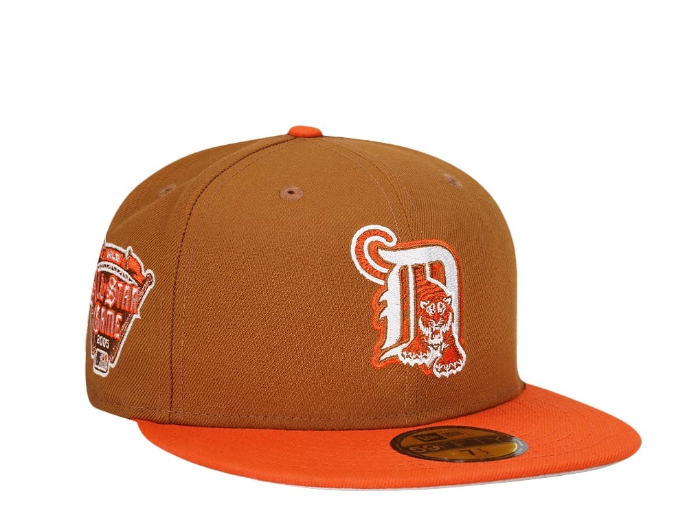 New Era Detroit Tigers All Star Game 2005 Bourbon Team Orange Two Tone Edition 59Fifty Fitted Hat