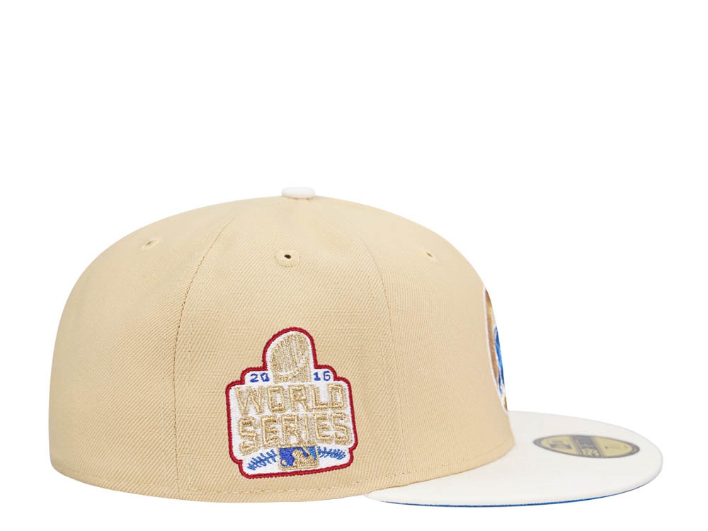New Era Chicago Cubs World Series 2016 Gold Azure Two Tone Edition 59Fifty Fitted Hat