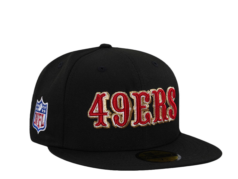 New Era San Francisco 49ers Black Throwback Prime Edition 59Fifty Fitted Hat