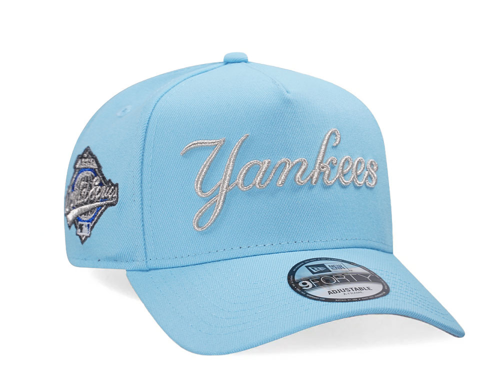 New Era New York Yankees World Series 1996 Sky Blue 9Forty A Frame Snapback Hat