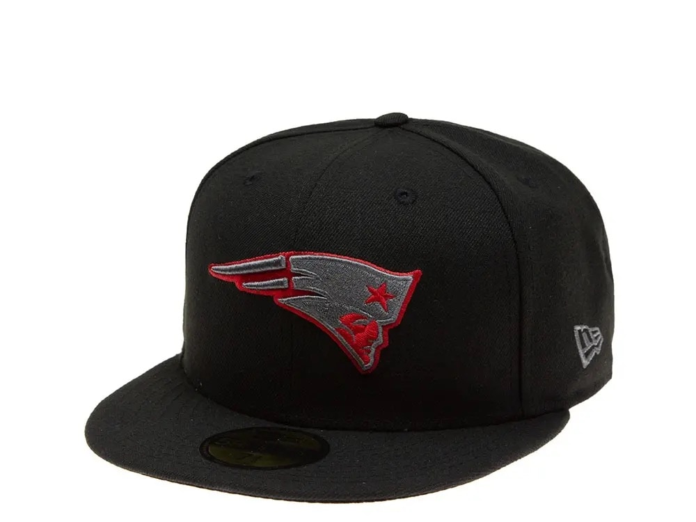 New Era New England Patriots Red Graphite 59Fifty Fitted Hat