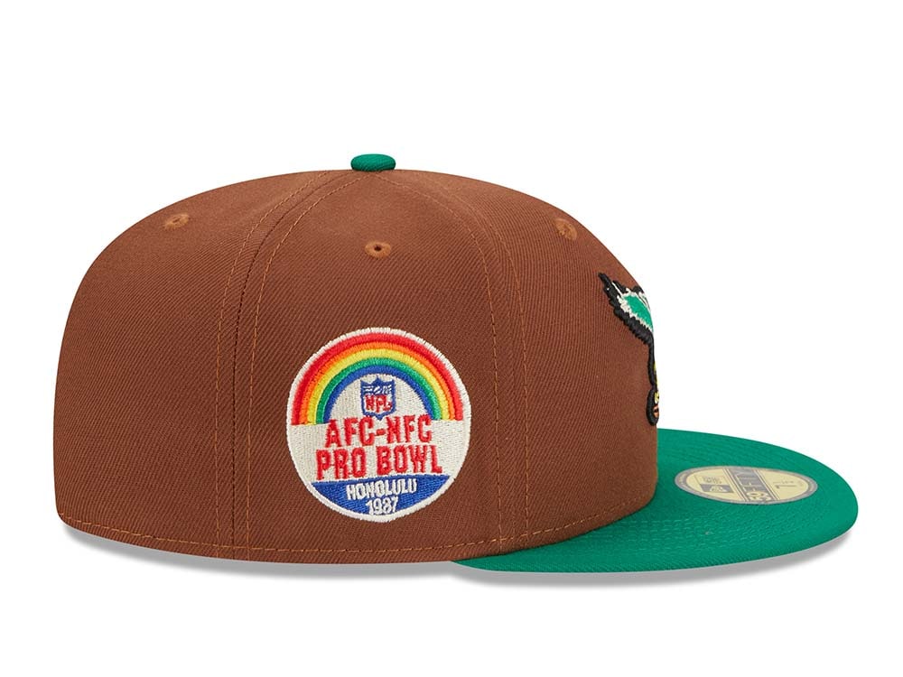 New Era Philadelphia Eagles Pro Bowl Honolulu 1987 Harvest Two Tone Edition 59Fifty Fitted Hat
