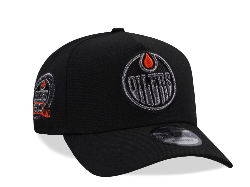 New Era Edmonton Oilers 30th Anniversary Metallic Prime Edition 9Forty A Frame Snapback Cap