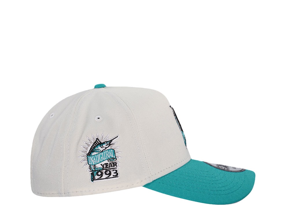 New Era Florida Marlins Inaugural Year 1993 Chrome Two Tone Edition 9Forty A Frame Snapback Hat