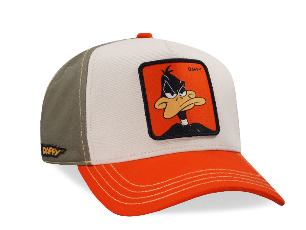 Capslab Looney Tunes Daffy Duck Two Tone Snapback Hat