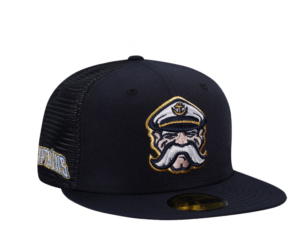 New Era Lake County Captains Navy Gold Trucker Edition 59Fifty Fitted Hat