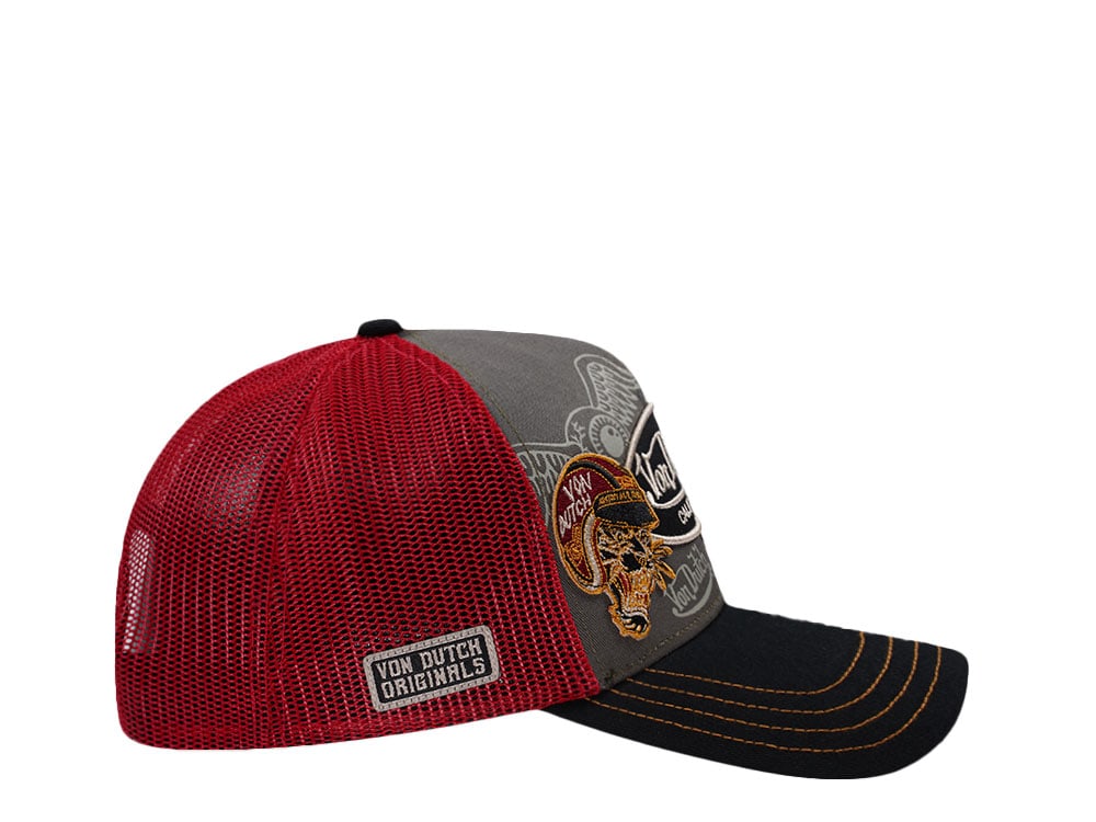 Von Dutch Twill Multi Patch Trucker Snapback Cap