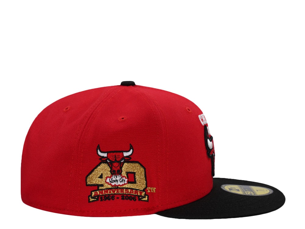 New Era Chicago Bulls 40th Anniversary Red Two Tone Edition 59Fifty Fitted Cap