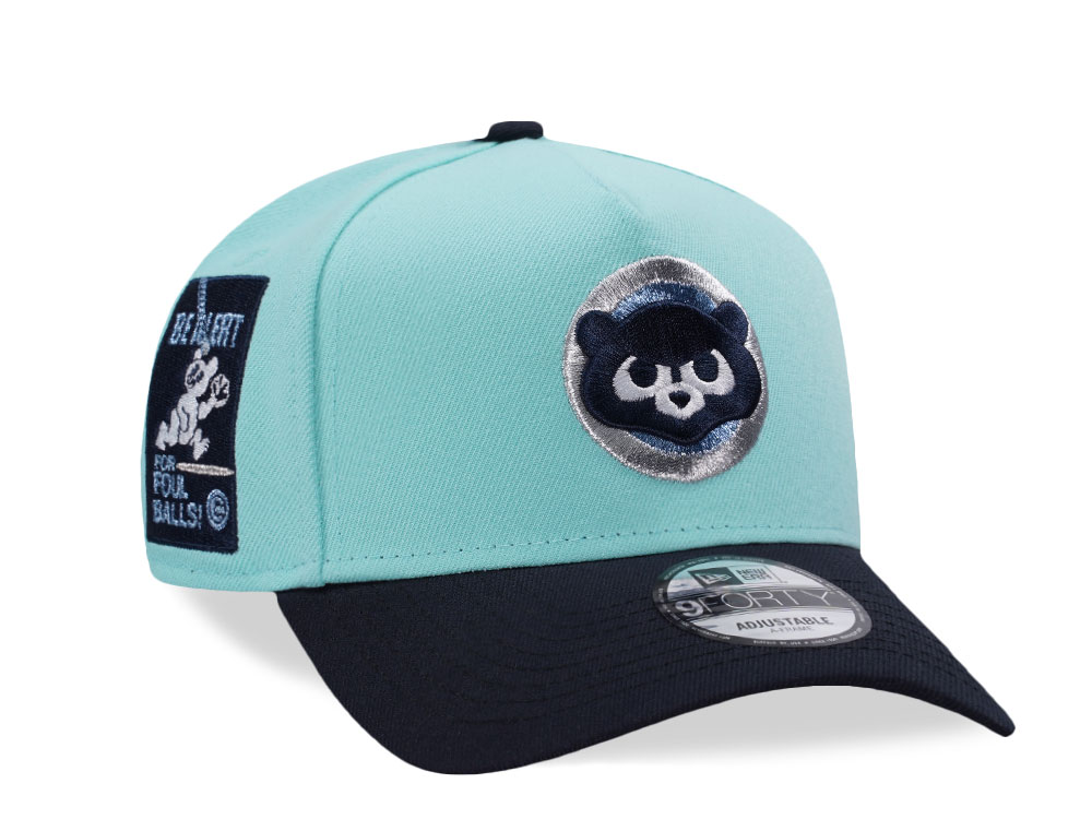 New Era Chicago Cubs Be Alert Glacier Two Tone Edition 9Forty A Frame Snapback Cap