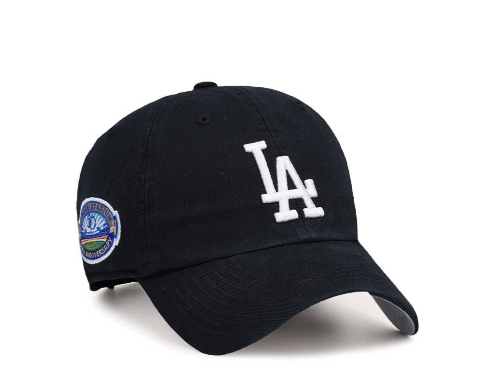 47Brand Los Angeles Dodgers Cooperstown Black Clean Up Strapback Hat
