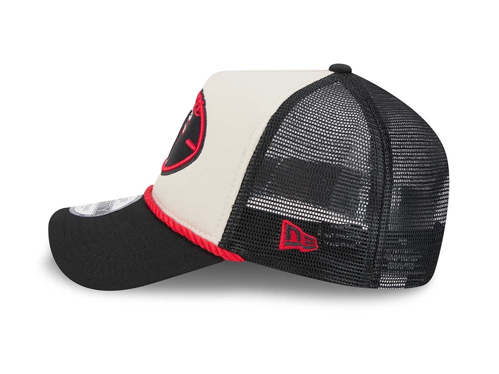 New Era Atlanta Falcons Sideline 2024 9Forty A Frame Trucker Snapback Hat