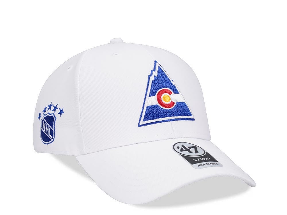 47Brand Colorado Rockies Vintage White Sure Shot MVP Snapback Hat