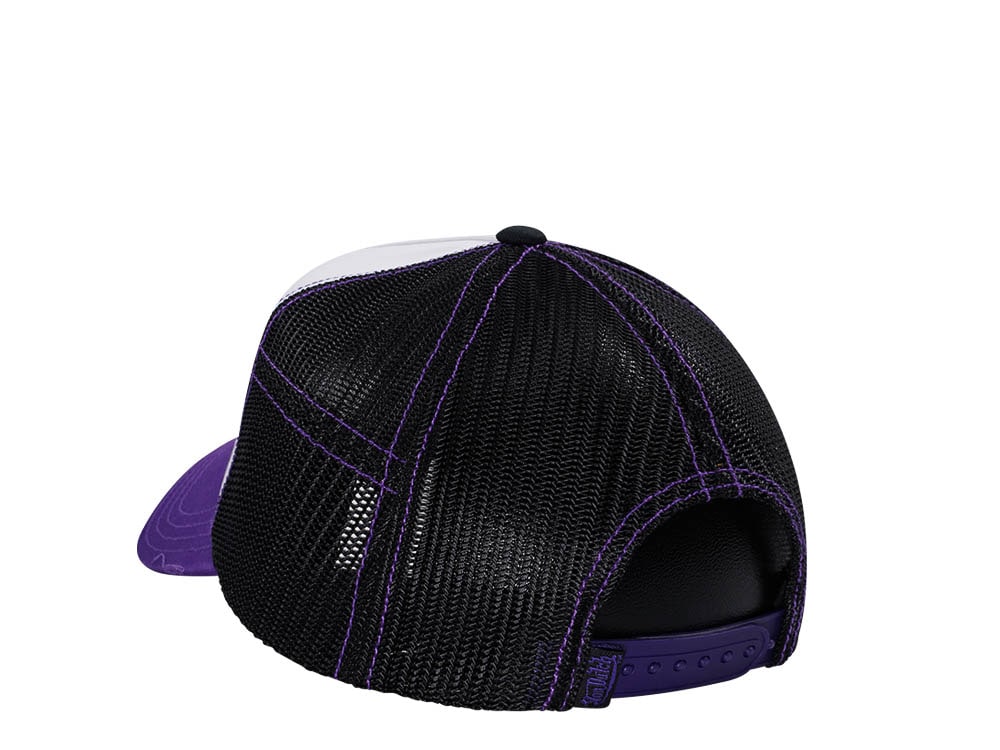 Von Dutch White Purple Two Tone Edition Trucker A Frame Snapback Hat