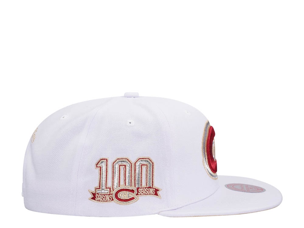 Mitchell & Ness Montreal Canadiens 100 Seasons Winter White Snapback Hat