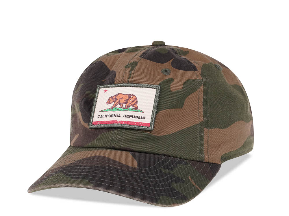 American Needle California Republic Camouflage Vintage Casual Strapback Hat