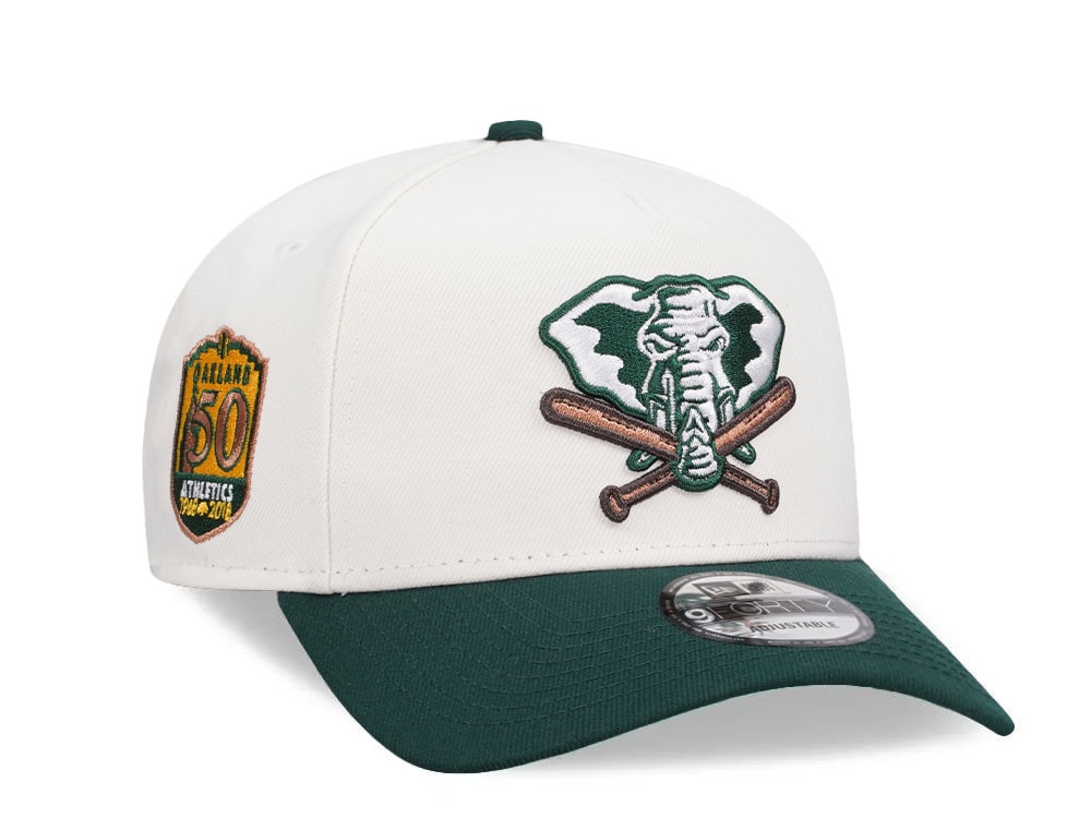 New Era Oakland Athletics 50th Anniversary Chrome Two Tone Edition 9Forty A Frame Snapback Hat