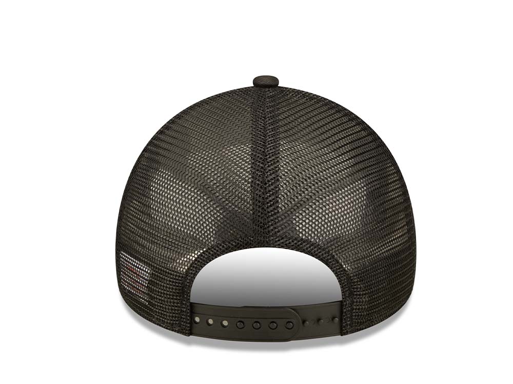 New Era Lucky Rabbit Logo Black A Frame Trucker Snapback Hat