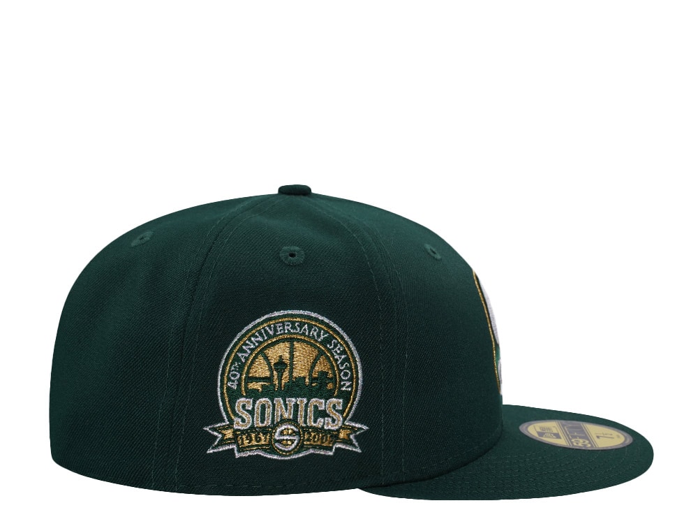 New Era Seattle Supersonics 40th Anniversary Dark Green Prime Edition 59Fifty Fitted Cap