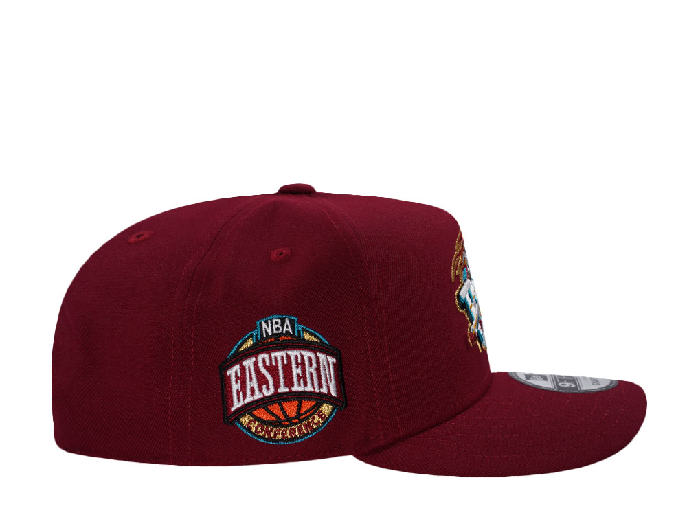 New Era Detroit Pistons NBA Eastern Conference Cardinal Red Prime Edition 9Fifty A Frame Snapback Cap