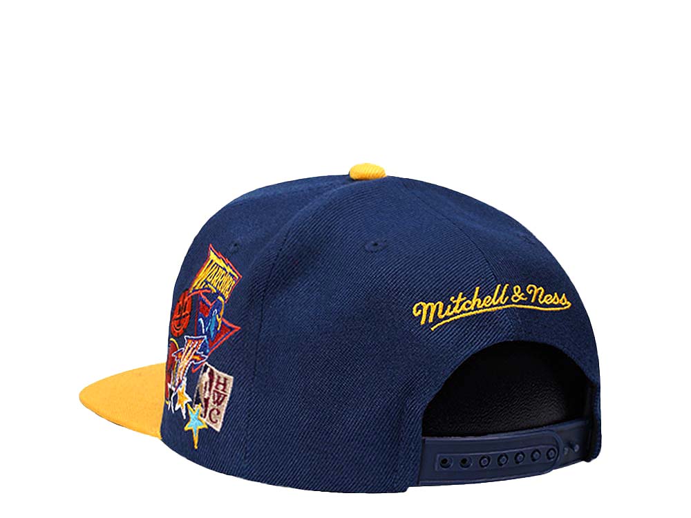 Mitchell & Ness Golden State Warriors Patch Overload Hardwood Classic Snapback Hat