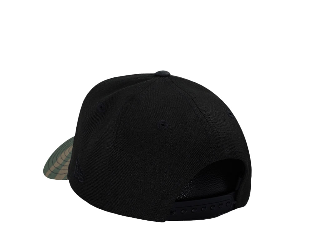New Era Hartford Yard Goats Black Camo Two Tone Edition 9Forty A Frame Snapback Hat