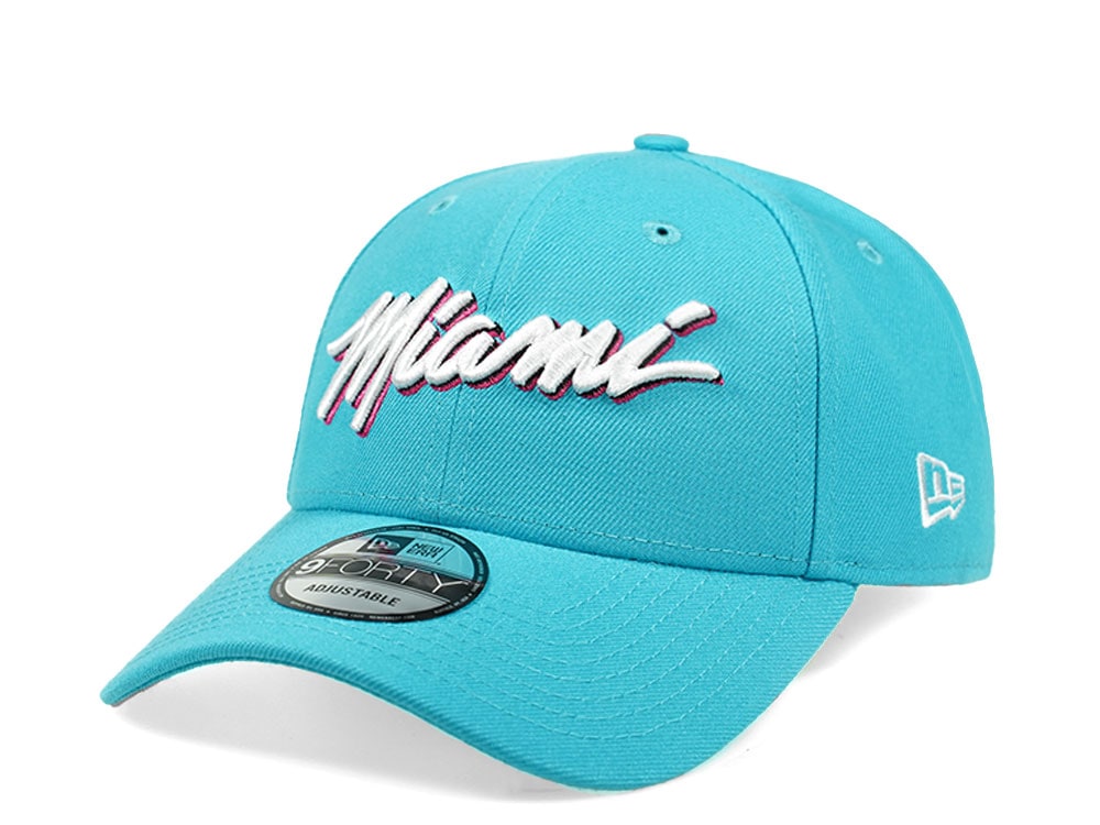 New Era Miami Heat Vice Edition Teal 9Forty Snapback Hat