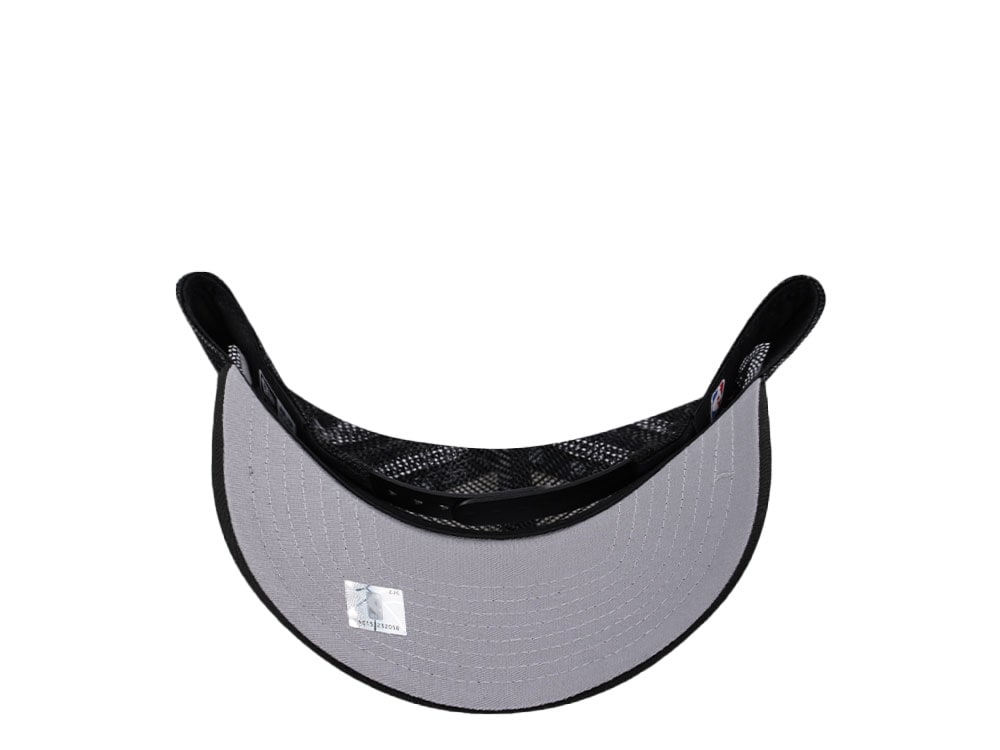 New Era New York Knicks Chrome Black Edition Trucker 9Forty A Frame Snapback Hat