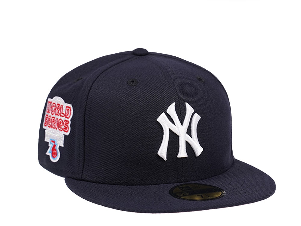 New Era New York Yankees World Series 1976 Navy and Pink Edition 59Fifty Fitted Hat