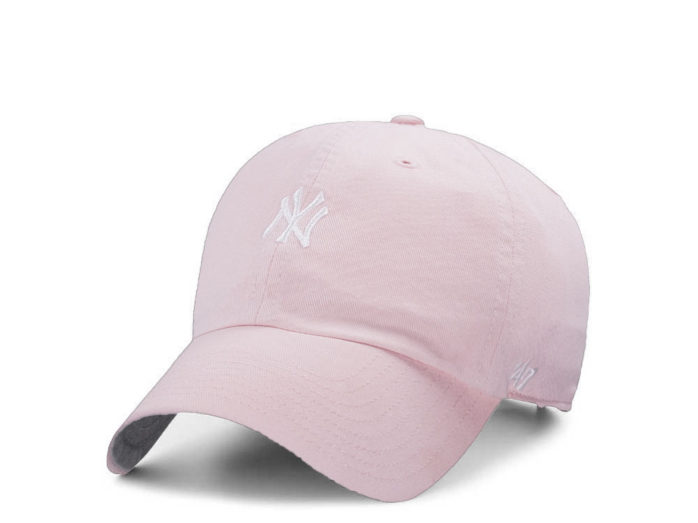 47Brand New York Yankees Pink Base Runner Clean up Strapback Hat