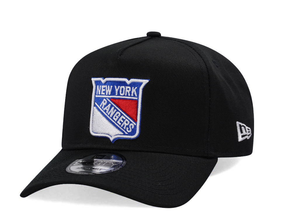 New Era New York Rangers NHL Injection 2024 Black 9Forty A Frame Snapback Hat