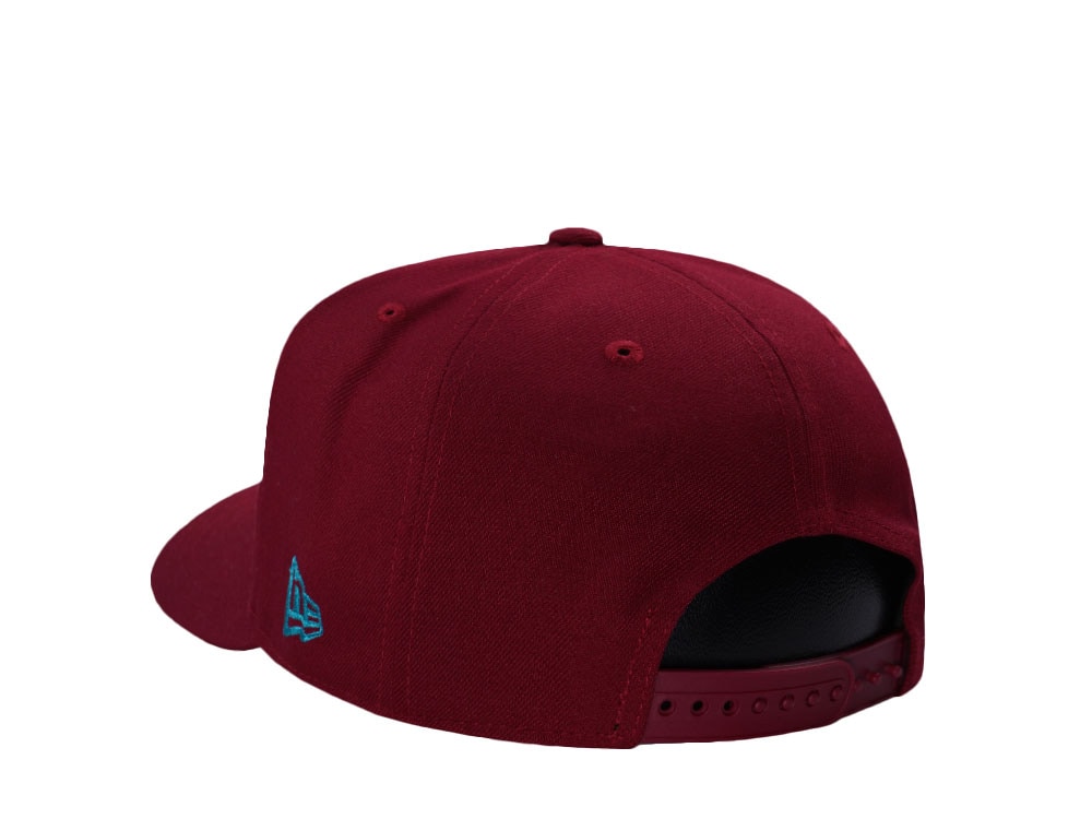 New Era Detroit Pistons NBA Eastern Conference Cardinal Red Prime Edition 9Fifty A Frame Snapback Cap