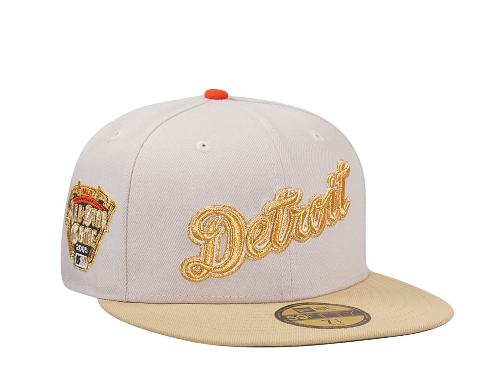 New Era Detroit Tigers All Star Game 2005 Stone Gold Two Tone Edition 59Fifty Fitted Hat