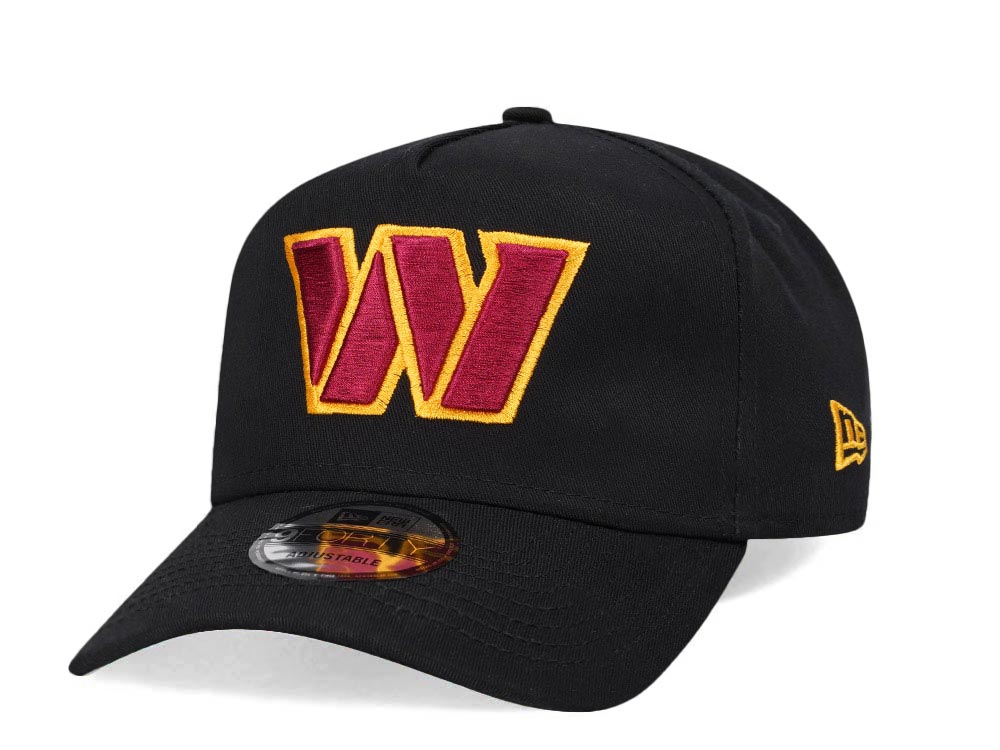 New Era Washington Football Team Black 9Forty A Frame Snapback Hat