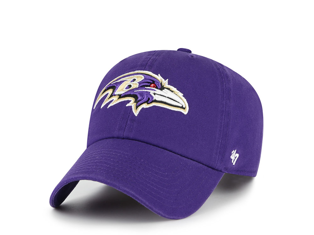 47Brand Baltimore Ravens Purple Classic Edition Clean Up Strapback Cap