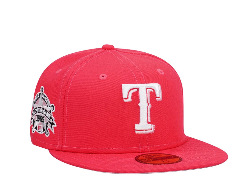 New Era Texas Rangers All Star Game 1995 Lava Pink Edition 59Fifty Fitted Hat