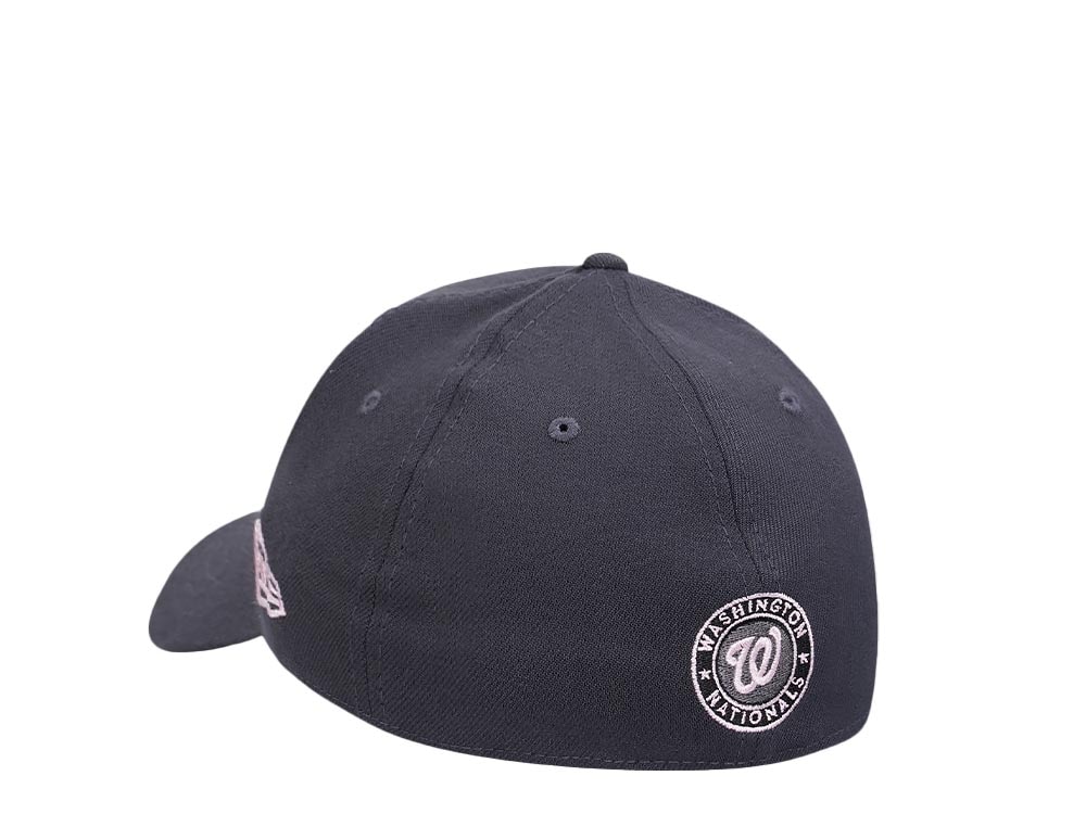 New Era Washington Nationals Gray and Pink Bloom Edition 39Thirty Stretch Hat